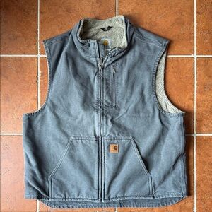 Carhartt Charcoal Fleece Vest, Excellent plus condition